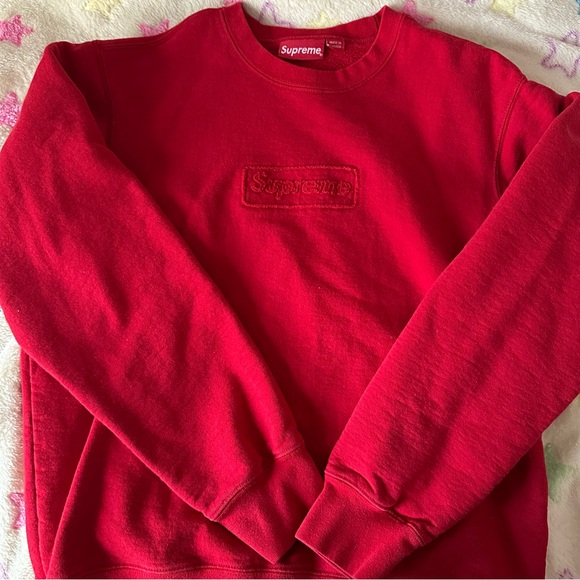 Supreme Red Men's Sweater - Picture 2 of 6